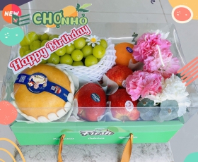 Giỏ quà tặng trái cây nhập khẩu Happy Birthday