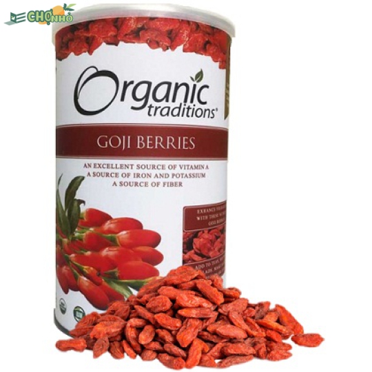 Kỷ tử sấy khô hữu cơ Organic Tradition Mỹ  | Hộp 454g