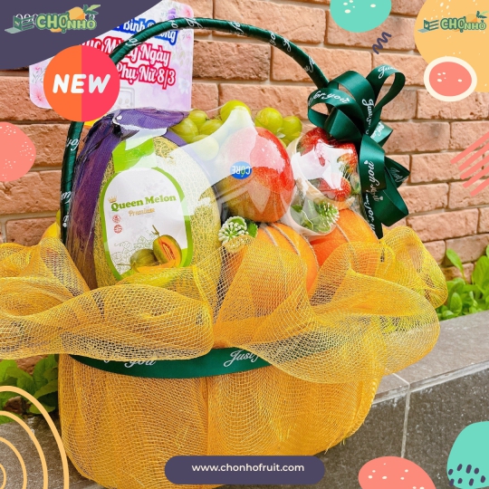 Giỏ quà trái cây 8-3 mẫu 02