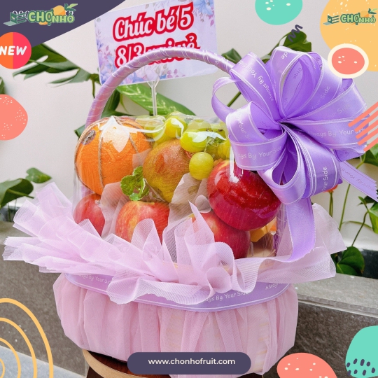 Giỏ quà trái cây 8-3 mẫu 03