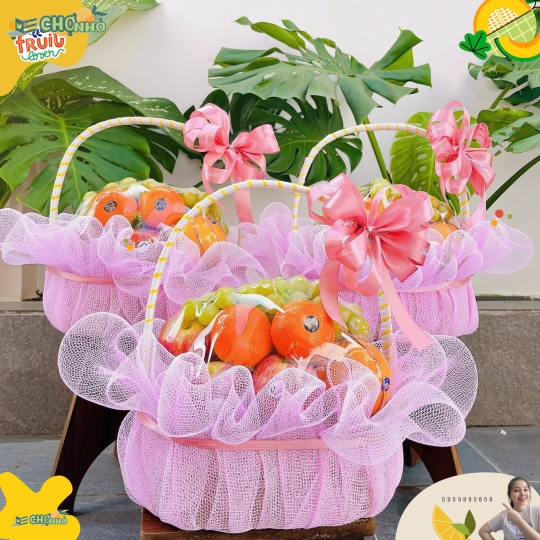 GIỎ QUÀ TRÁI CÂY NHẬP KHẨU TẶNG NGÀY PHỤ NỮ VIỆT NAM | MS 001