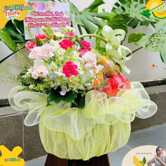 GIỎ QUÀ TRÁI CÂY NHẬP KHẨU TẶNG KHAI TRƯƠNG | MS 012