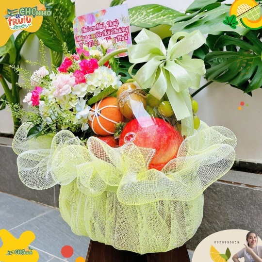 GIỎ QUÀ TRÁI CÂY NHẬP KHẨU TẶNG KHAI TRƯƠNG | MS 012