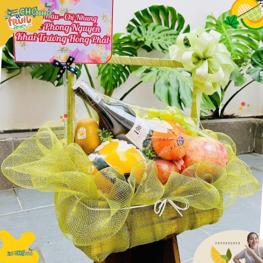 GIỎ QUÀ TRÁI CÂY NHẬP KHẨU TẶNG KHAI TRƯƠNG | MS 015