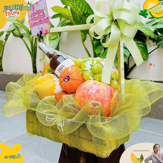 GIỎ QUÀ TRÁI CÂY NHẬP KHẨU TẶNG KHAI TRƯƠNG | MS 015